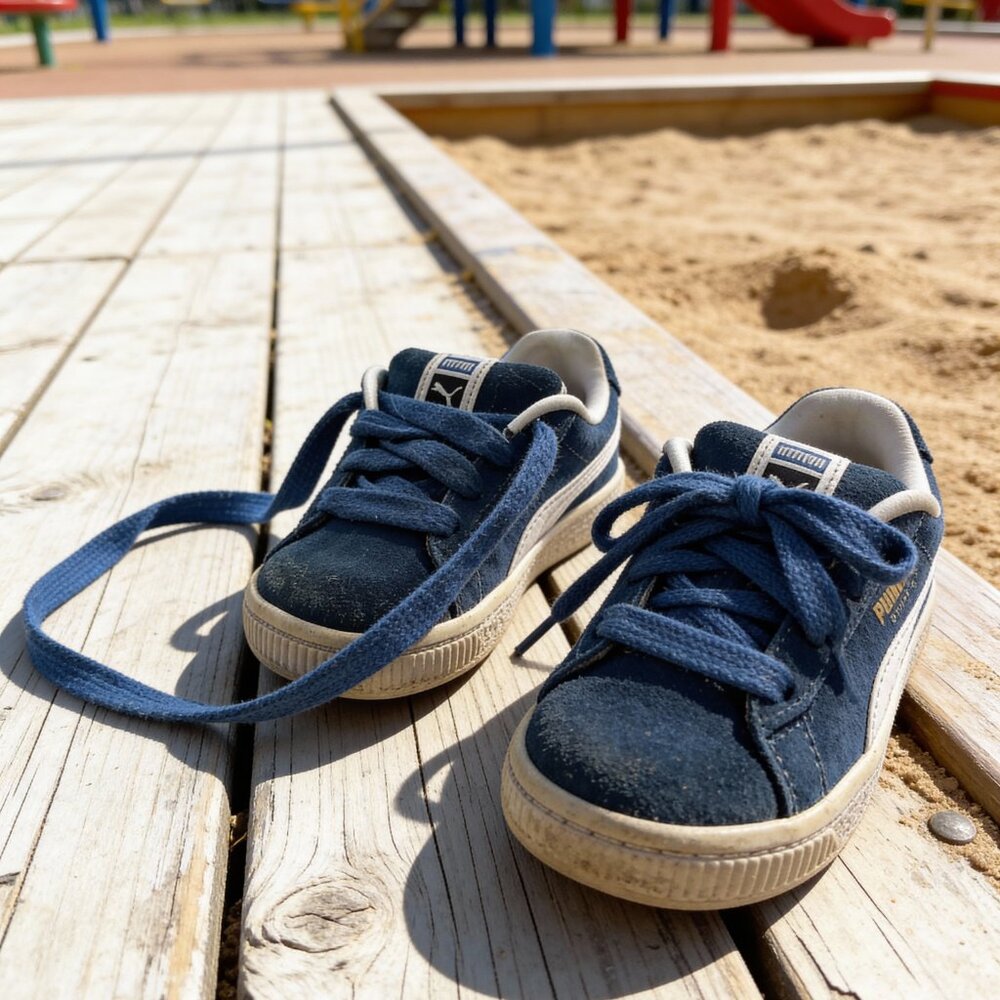 PUMA Suede XL Toddler Sneakers Blue Suede Athletic‎ Shoes Size 7C